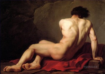 クラシックヌード Painting - パトロクロス・ジャック・ルイ・デイヴィッドとして知られる男性のヌード